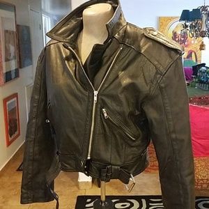 Vintage Limited Express Leather Moto Jacket M